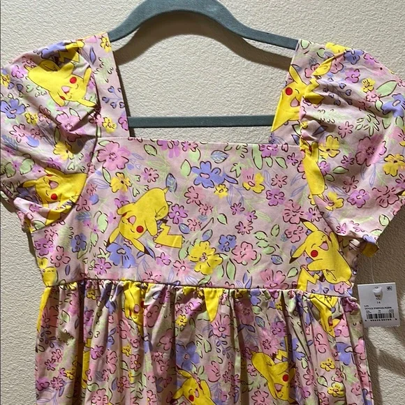 Pokemon Kids Dress - Pink and Yellow - Picture 2 of 5